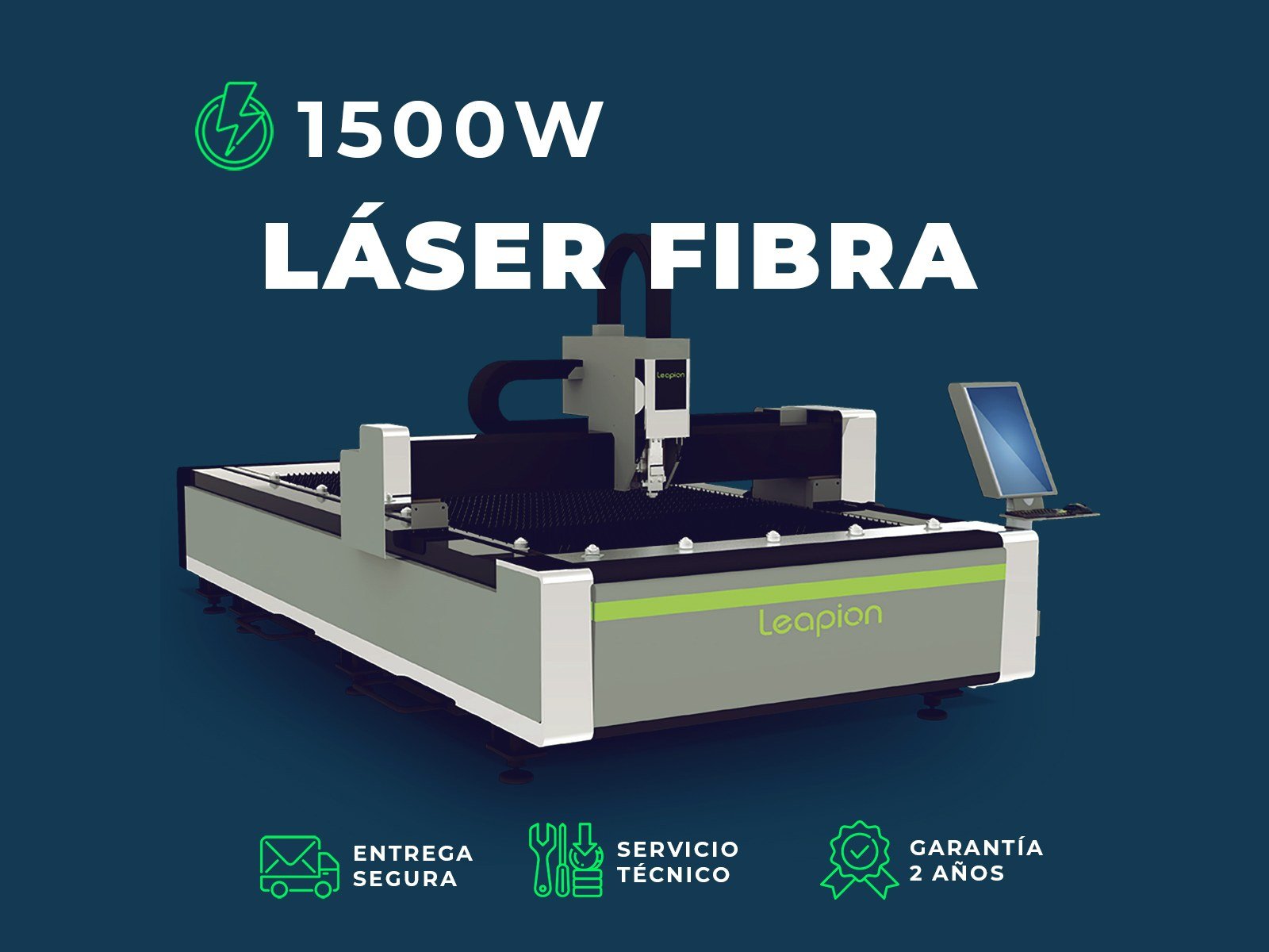 Cortadora Láser Fibra 1500W — Planchas